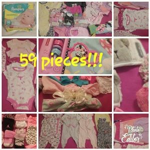 Baby girl cloths and accesories(new born)